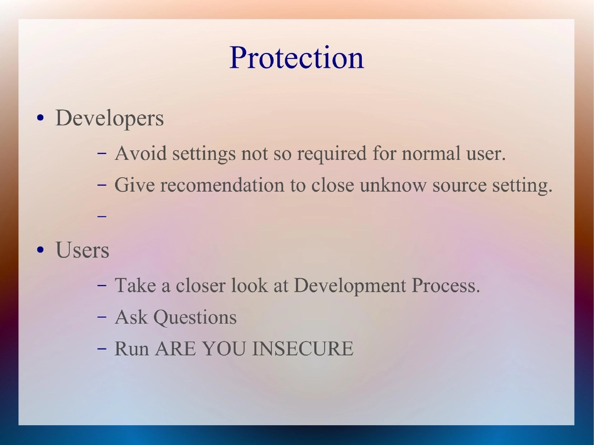 Slide 21 of Cocon Security Issues In Android Custom Roms