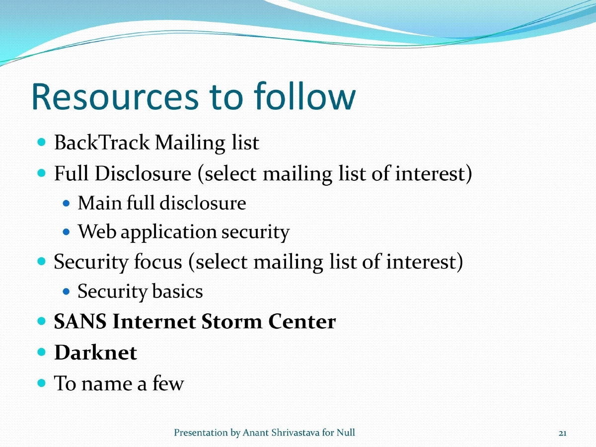Slide 21 of Pentest Lab Setup