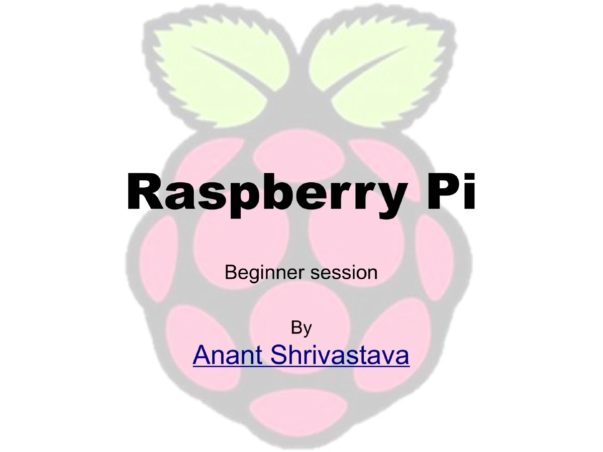 Slide 1 of Raspberry Pi