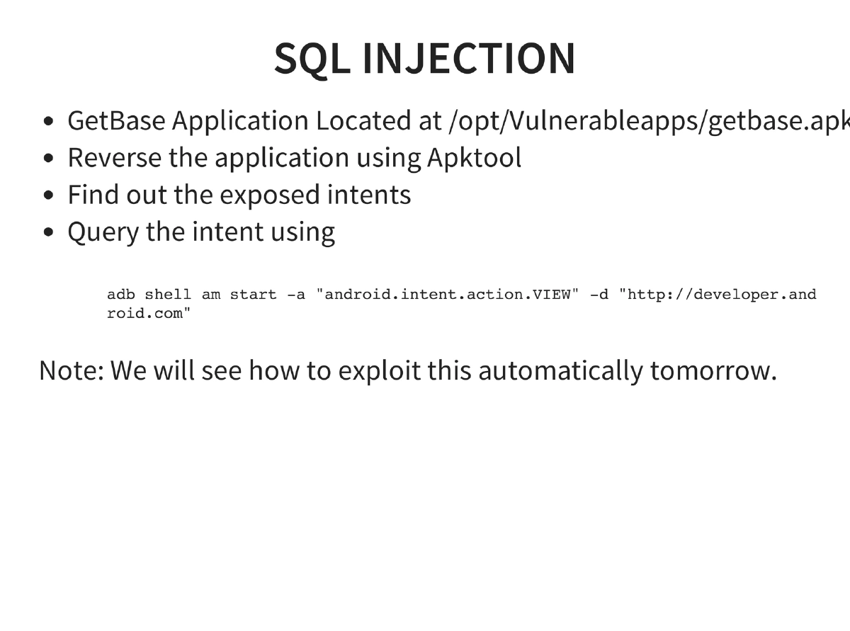 Slide 88 of Nullcon Android