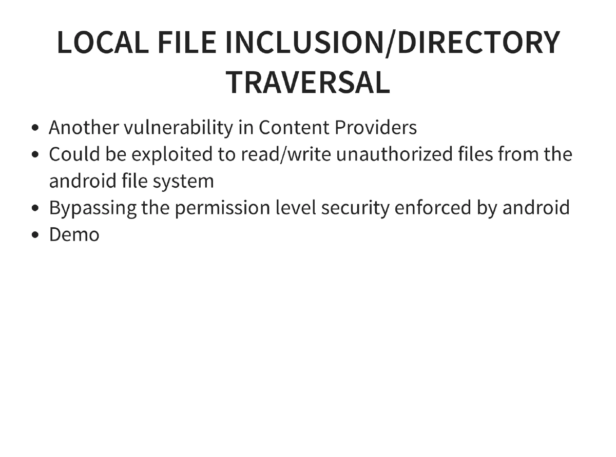 Slide 91 of Nullcon Android