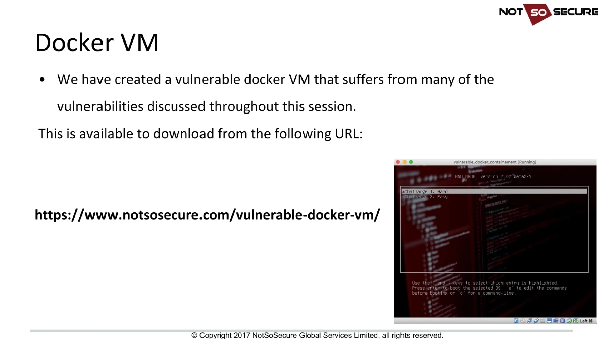 Slide 12 of Down By The Docker