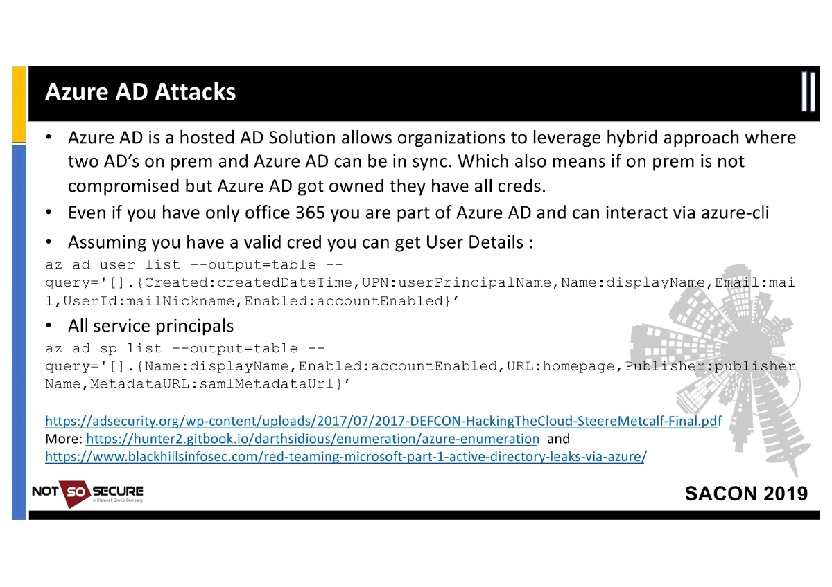 Slide 34 of Sacon Cloud Pentesting