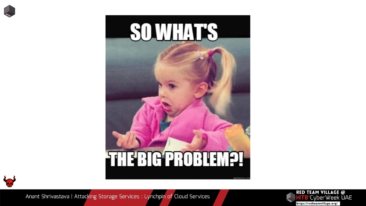 Slide 9 of Attacking Storage Services Hitb