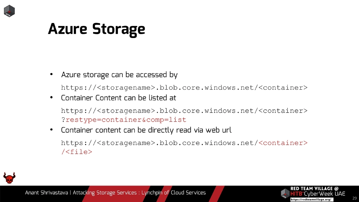 Slide 29 of Attacking Storage Services Hitb