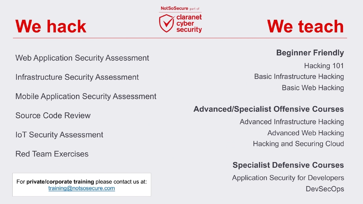 Slide 2 of BlackHat Webcast