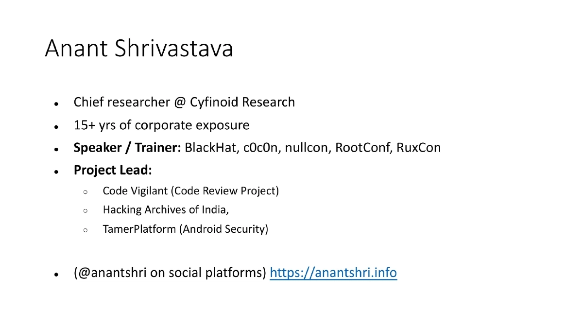 Slide 2 of Bsides London Beyond The Code Supply Chain