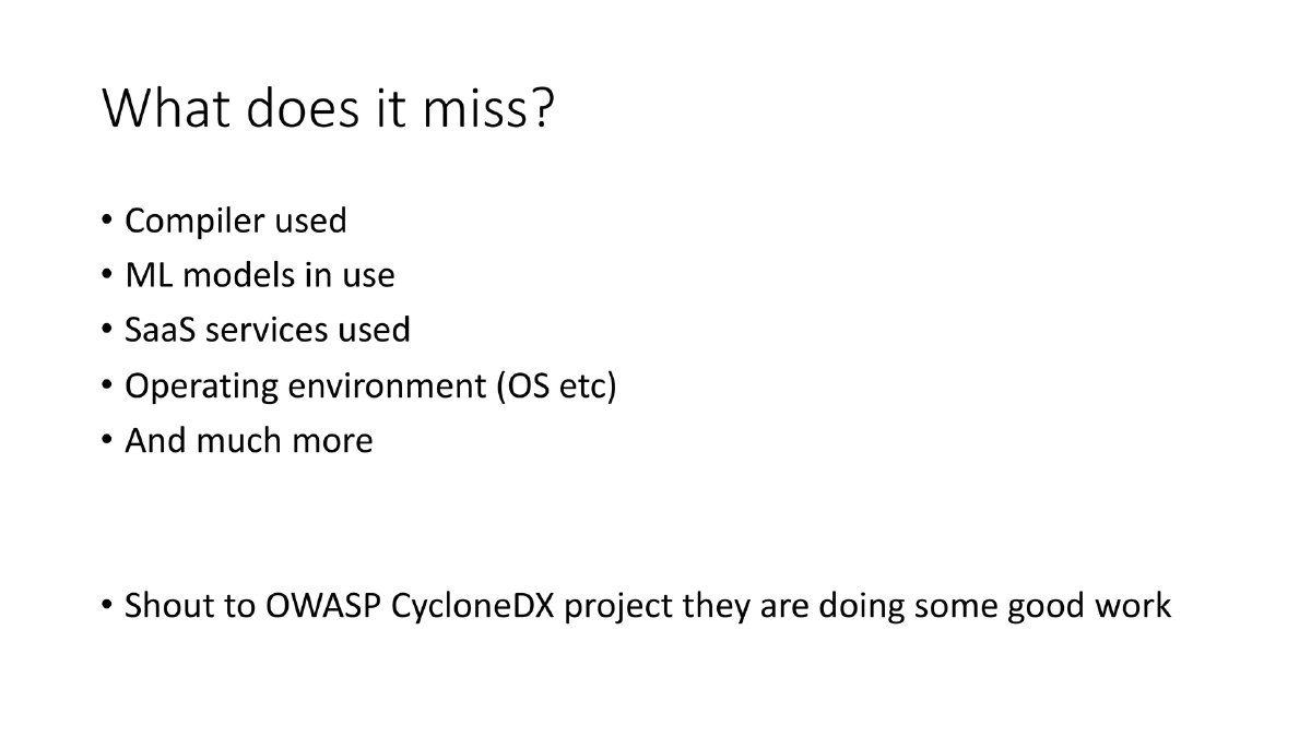 Slide 20 of Bsides London Beyond The Code Supply Chain