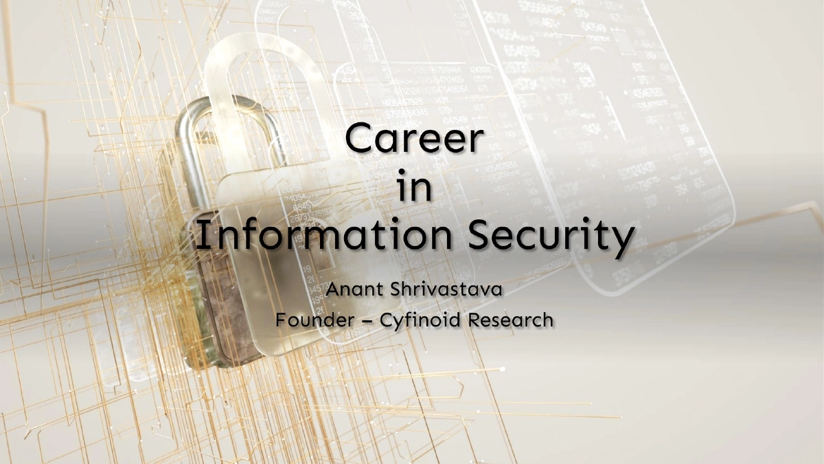 Slide 1 of Career In Infosec