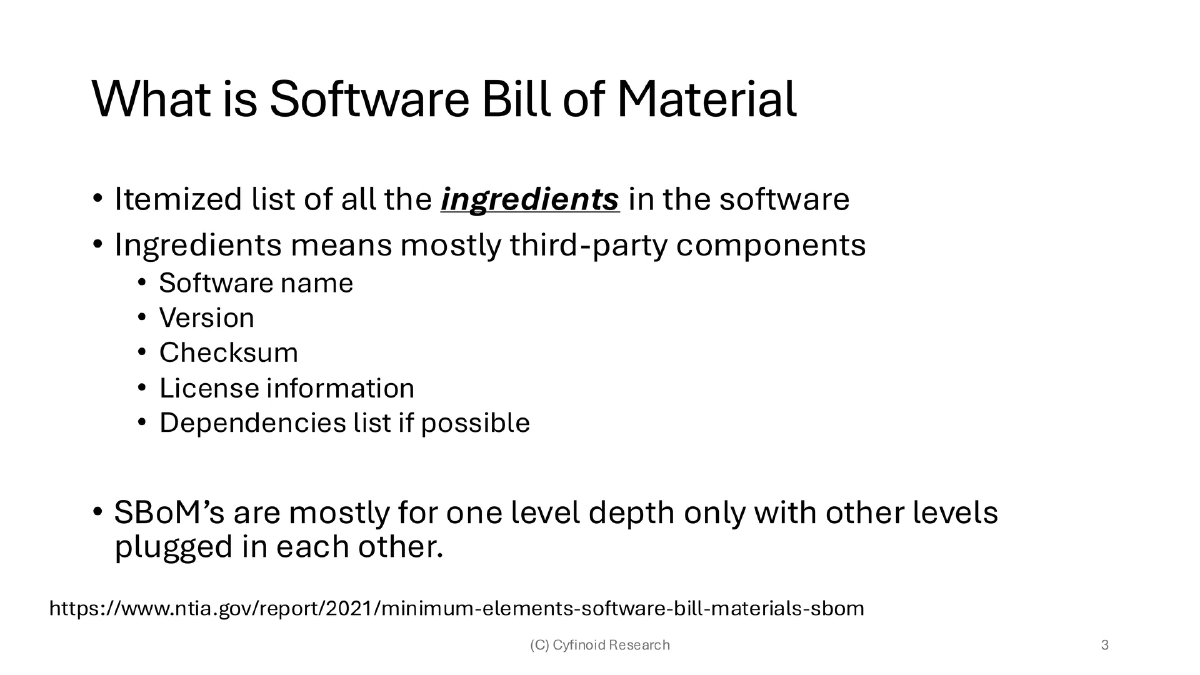 Slide 3 of C0c0n Shiny Sbom