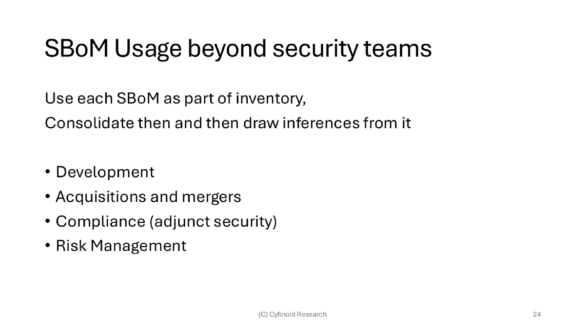 Slide 24 of C0c0n Shiny Sbom