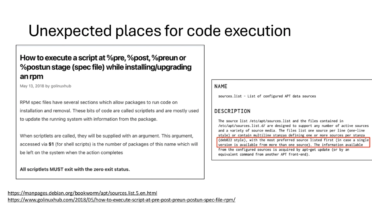 Slide 20 of Bsides Kerala Supply Chain Outside Code