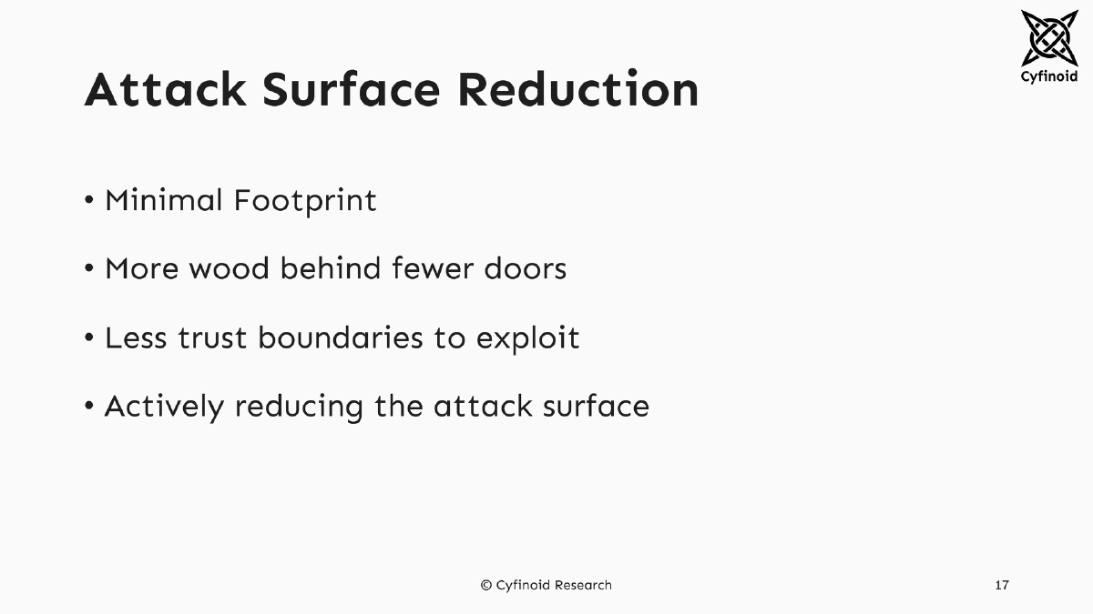 Slide 17 of Reducing Attack Surface Security Days Japan