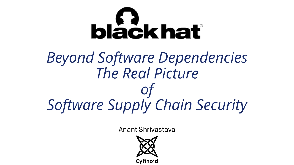 Slide 1 of Supply Chain BlackHat USA