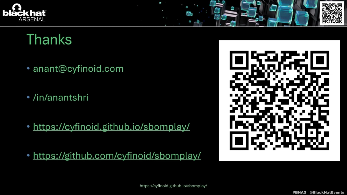 Slide 22 of SBOM Play - Arsenal BH Asia 2026