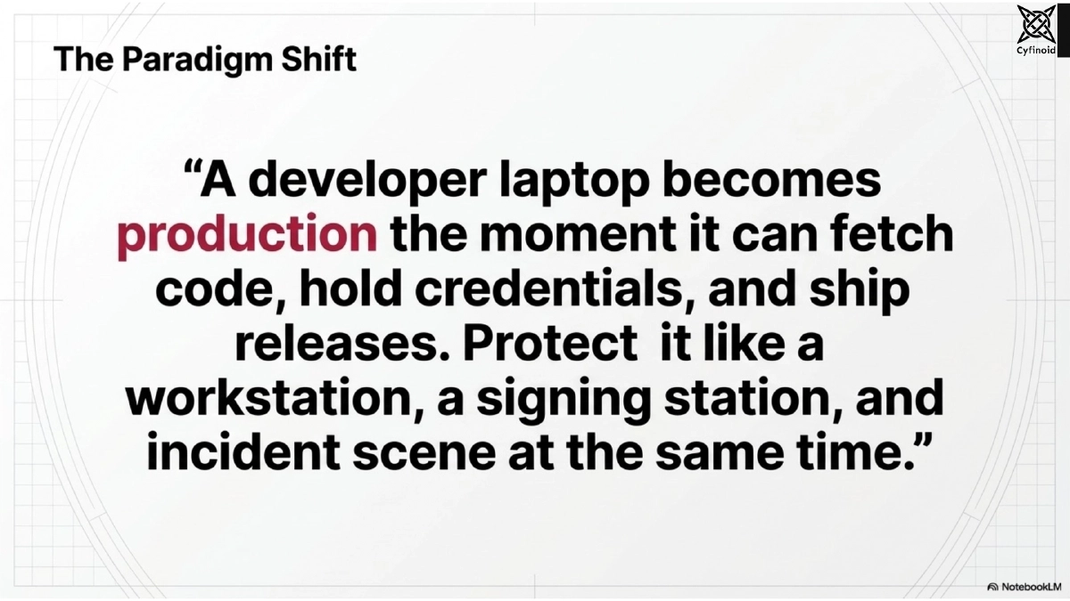 Slide 7 of Your Laptop Is Production: Strengthening the Weakest Link in the Software Supply Chain