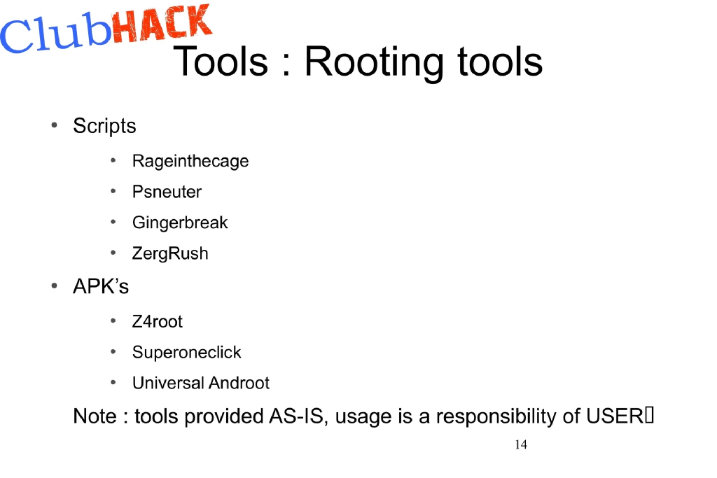 Slide 14 of Android Tamer