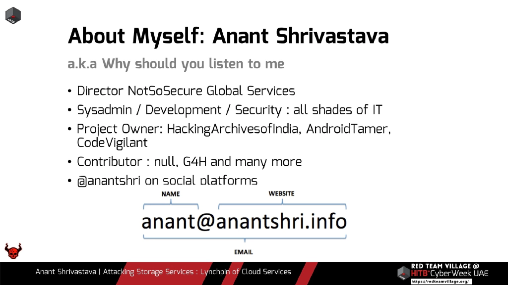 Slide 3 of Attacking Storage Services : The Lynchpin of Cloud Services