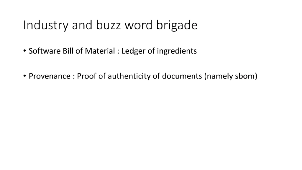 Slide 12 of Beyond the Code / SBOM: Supply Chain Security