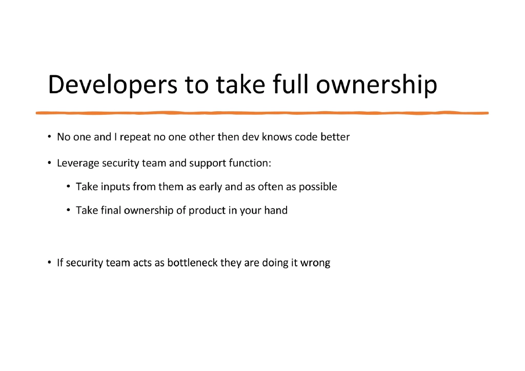 Slide 17 of Developer Security Based on 15 Years Experience