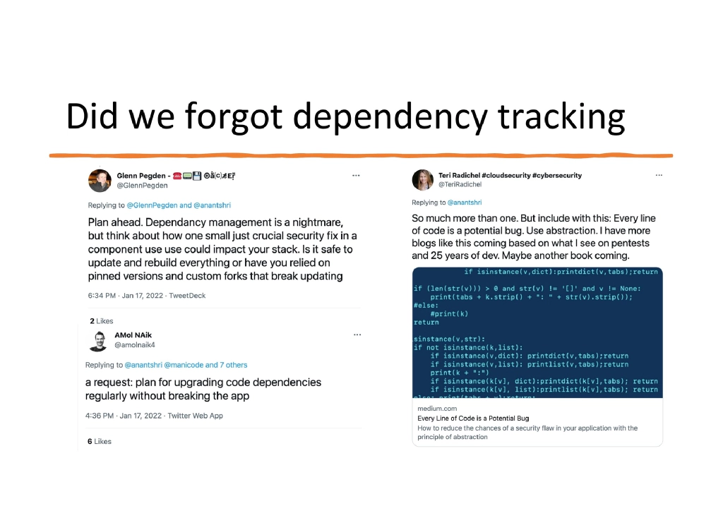 Slide 24 of Developer Security Based on 15 Years Experience