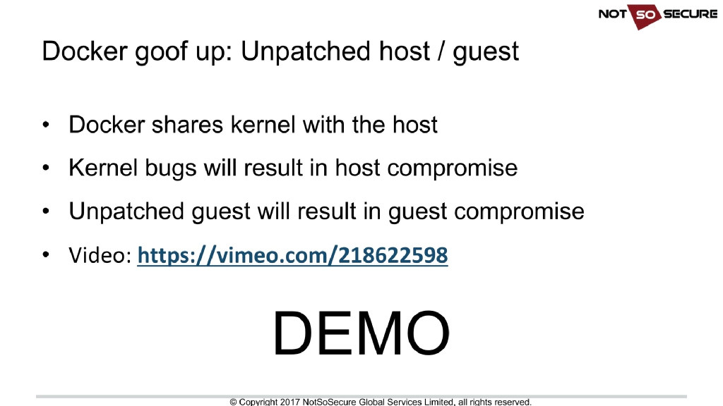 Slide 9 of Down by the Docker