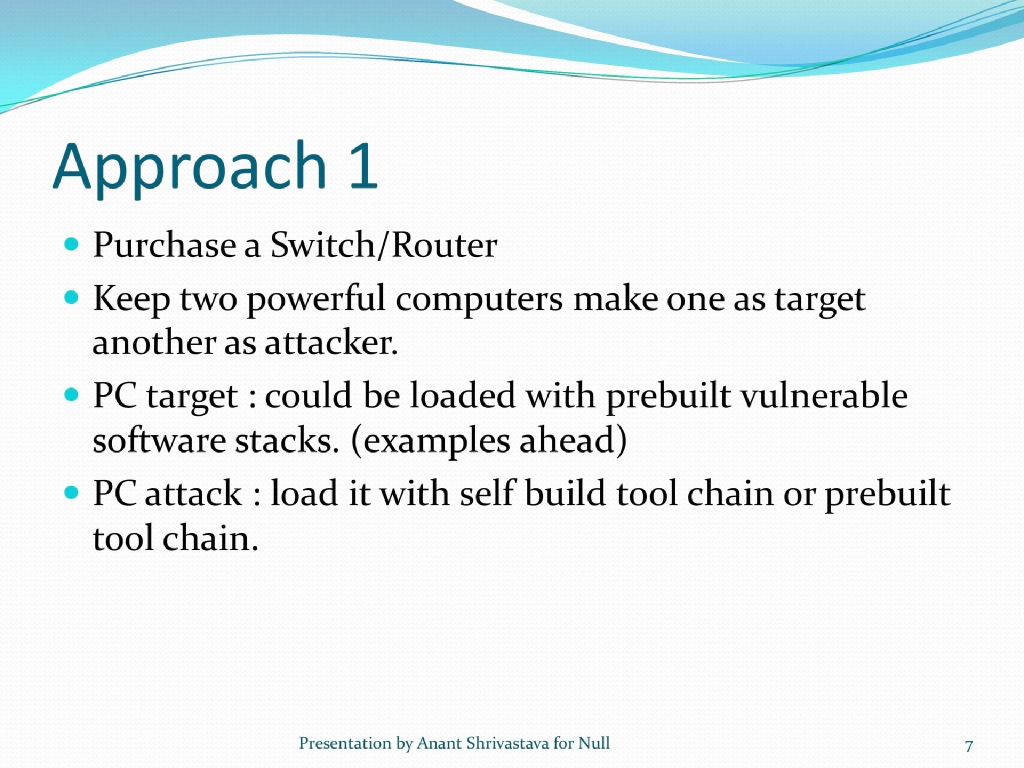 Slide 7 of How to Setup A Pen Test Lab & How to Play CTF